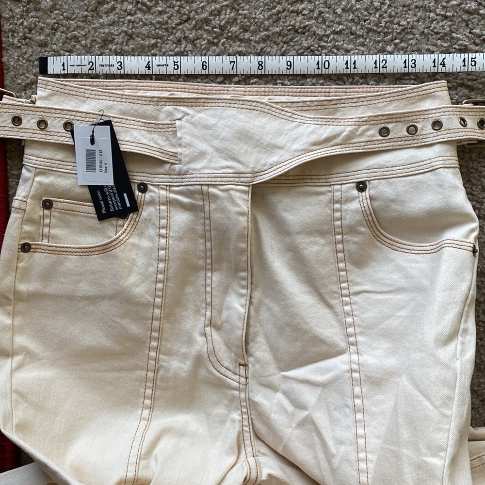 ✨NWT✨Ulla Johnson Albie belted high-rise wide-leg denim jeans - Picture 8 of 8